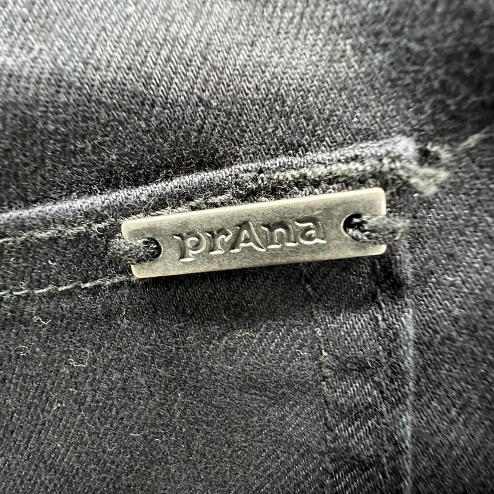 Prana Oday Jeans Womens 26 Black Out Skinny‎ Performance Stretch Denim Organic - Picture 5 of 14